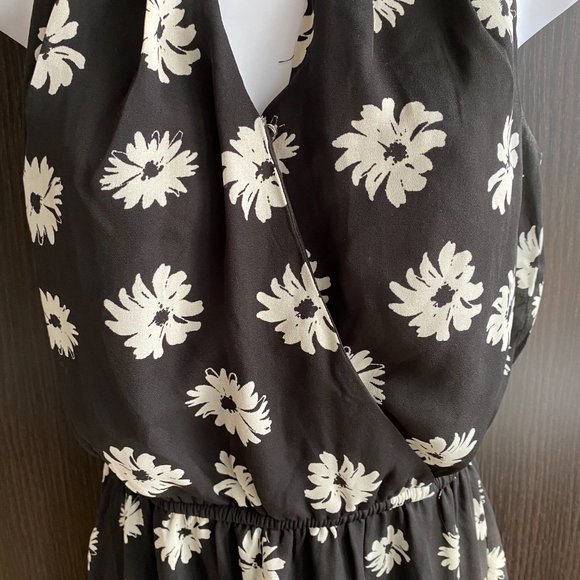 Maurices Black Daisy Wrap Dress - Picture 4 of 5